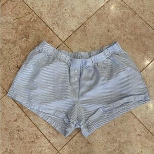 Blue Striped Women's Shorts Brandy Melville